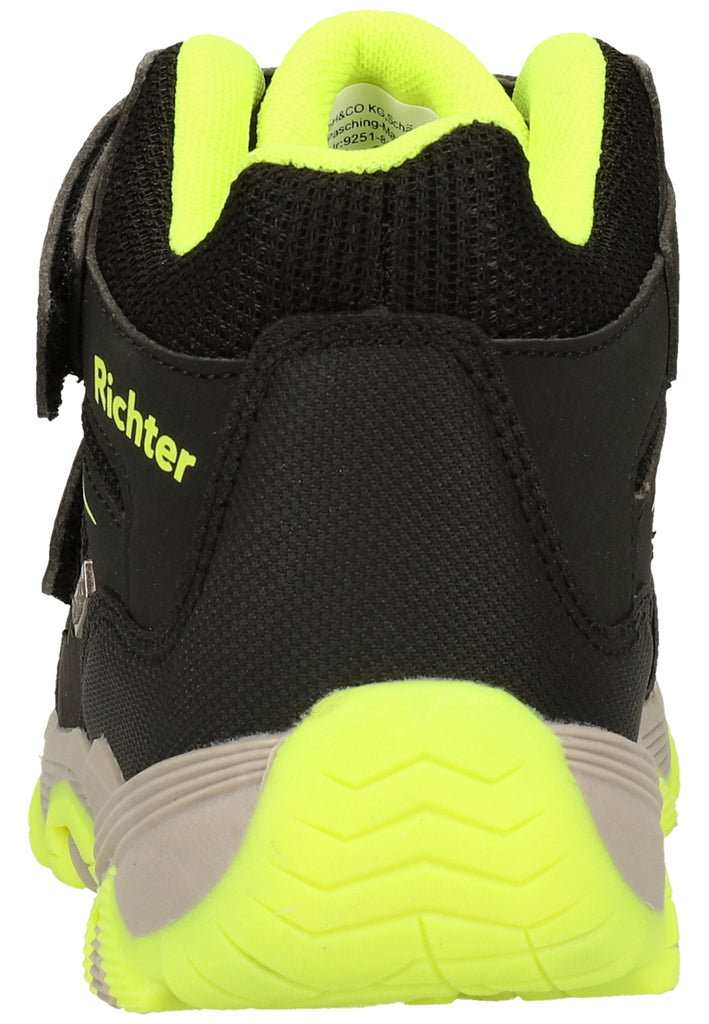 Richter Stiefelette Lederimitat/Textil Schwarz/Gelb