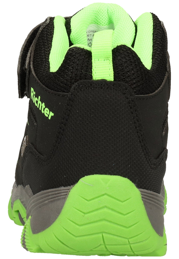 Richter Stiefelette Lederimitat/Textil Schwarz/Grün