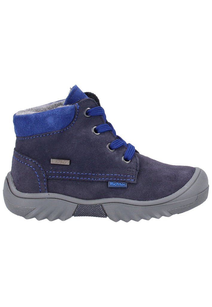 Richter Stiefelette Veloursleder Blau Warmfutter