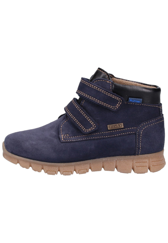 Richter Stiefelette Veloursleder/Textil Blau
