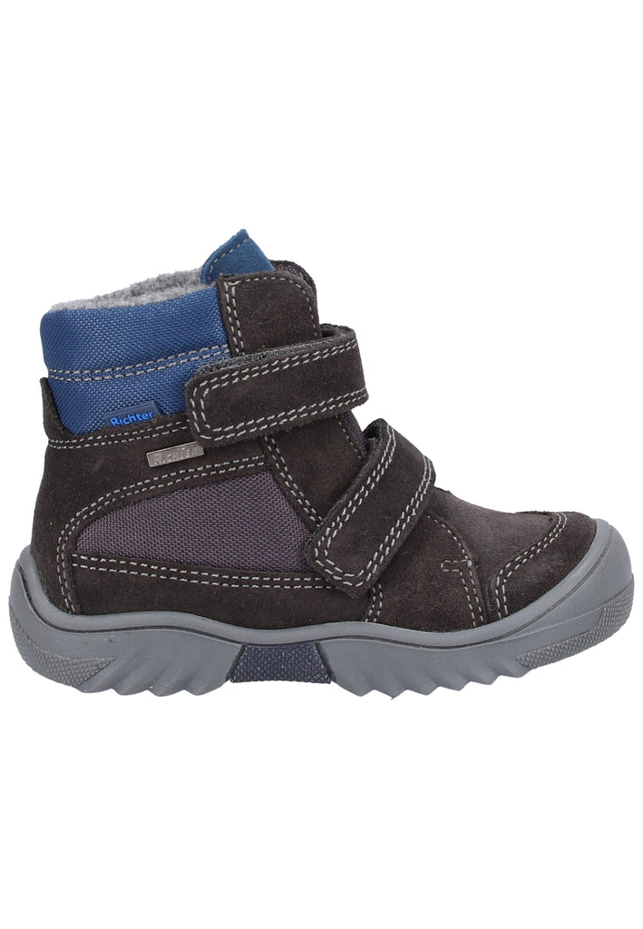 Richter Stiefelette Veloursleder/Textil Grau Warmfutter