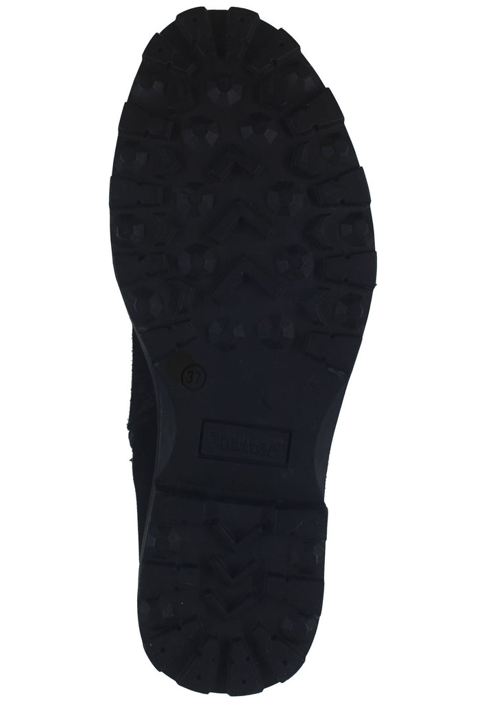 Richter Stiefelette Veloursleder/Textil Schwarz