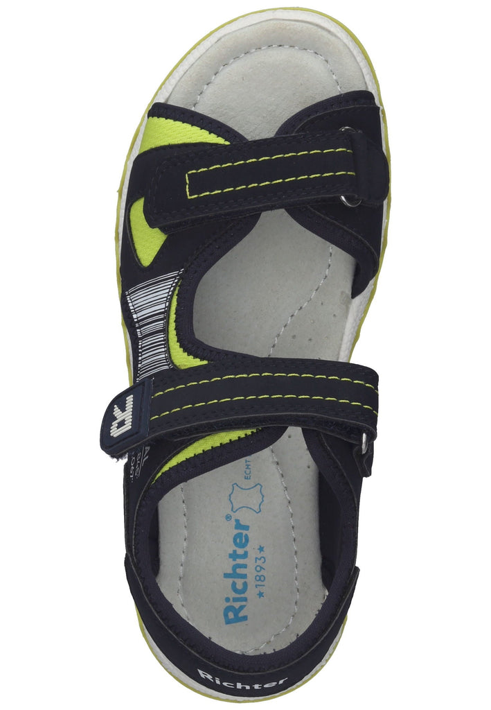 Richter Wanderschuhe Lederimitat/Textil Blau/Gelb