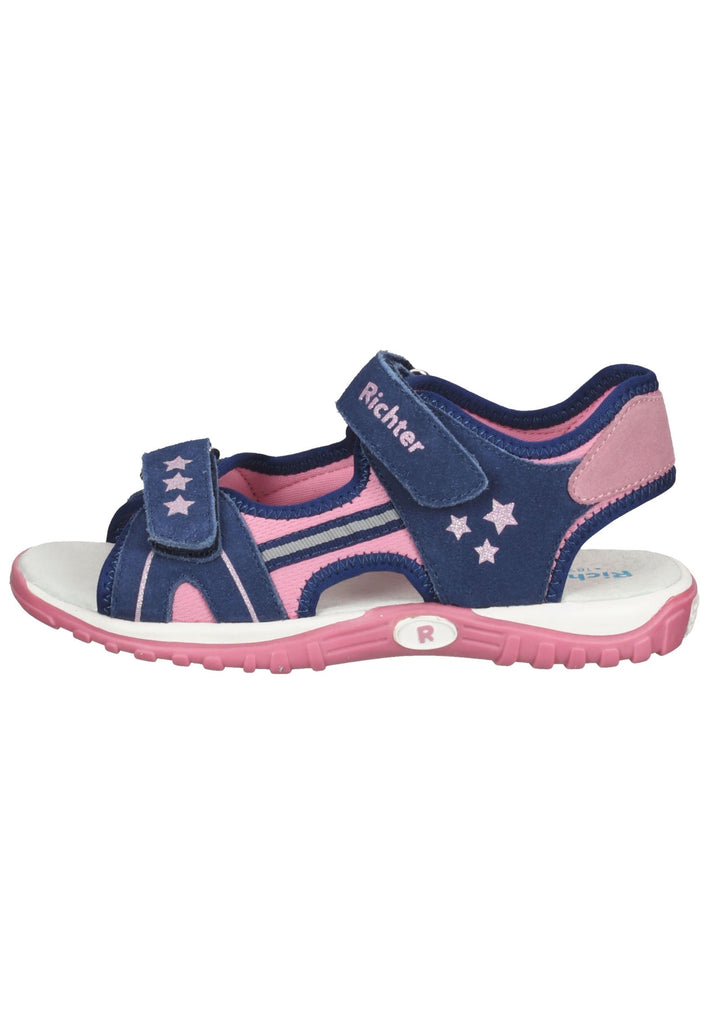 Richter Wanderschuhe Veloursleder/Textil Blau/Pink