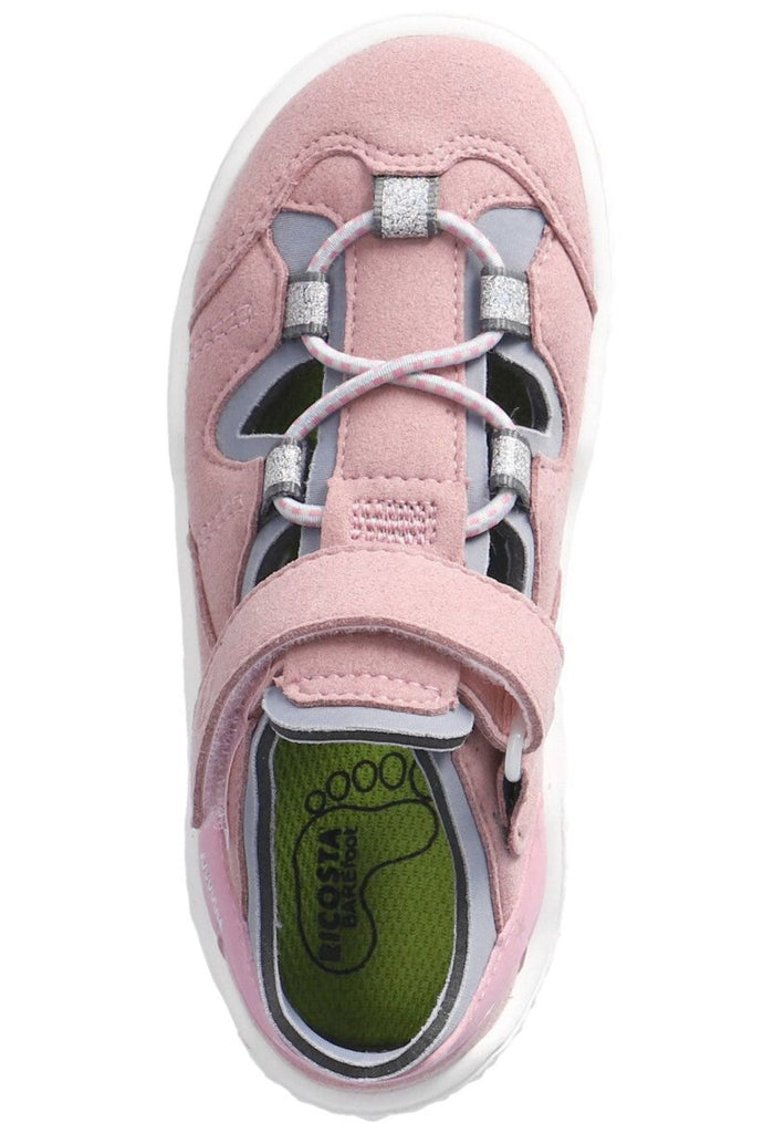 Ricosta Halbschuhe Lederimitat/Textil Rosa/Grau