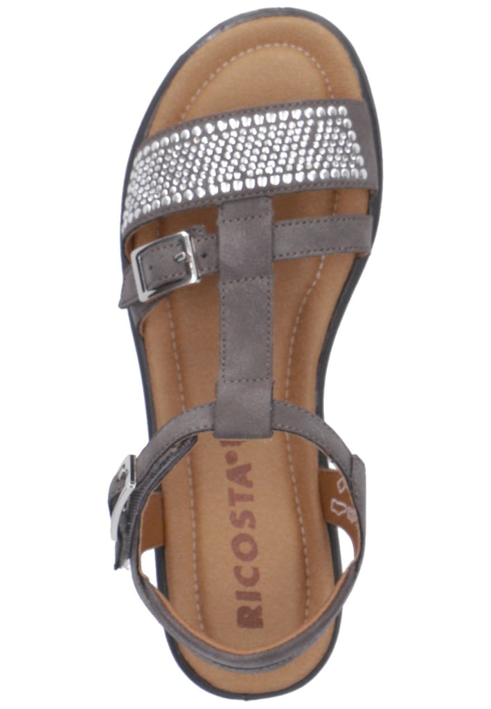 Ricosta Sandalen Lederimitat Dunkelgrau