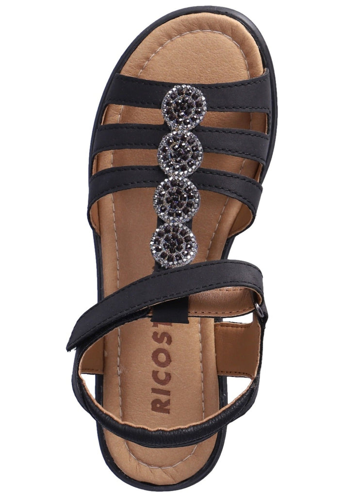 Ricosta Sandalen Lederimitat Schwarz