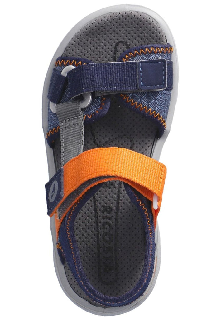 Ricosta Sandalen Lederimitat/Textil Blau/Orange