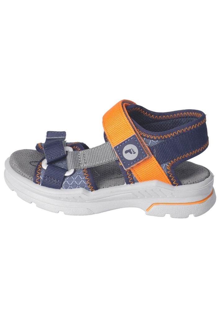 Ricosta Sandalen Lederimitat/Textil Blau/Orange