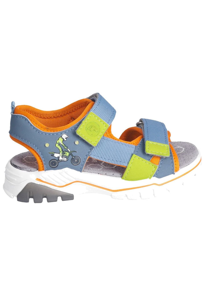 Ricosta Sandalen Lederimitat/Textil Blau/Orange