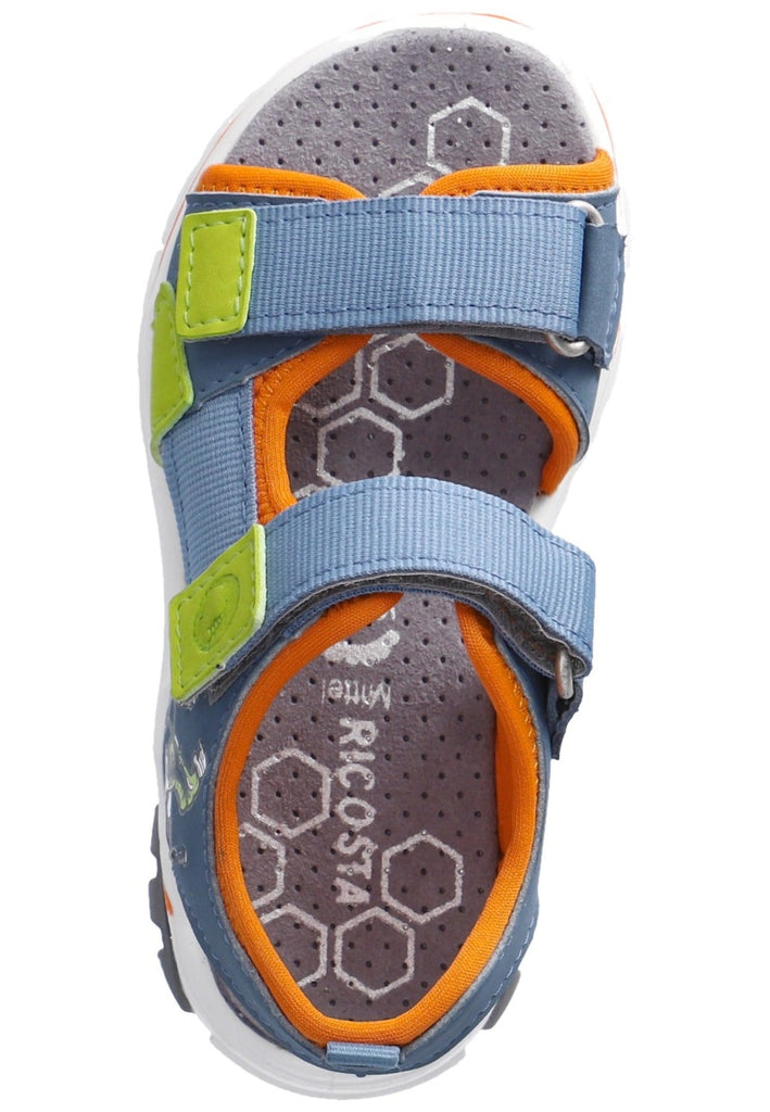 Ricosta Sandalen Lederimitat/Textil Blau/Orange