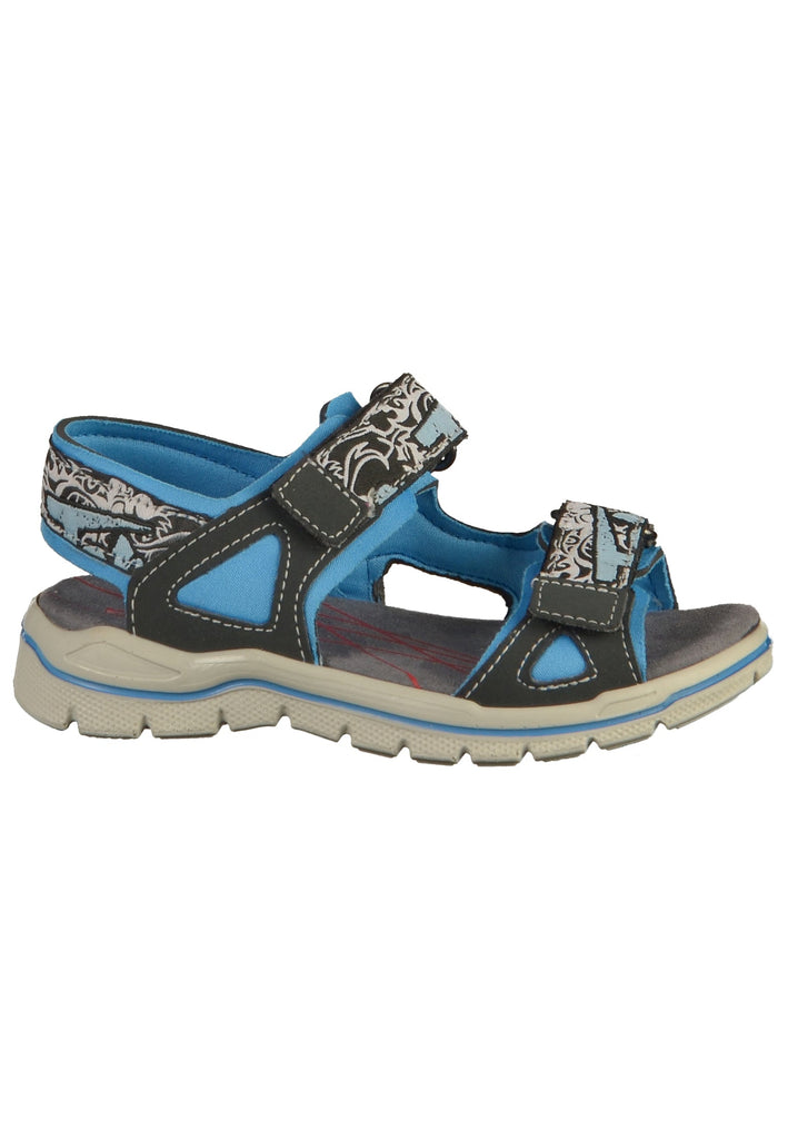 Ricosta Sandalen Lederimitat/Textil Grau/Blau