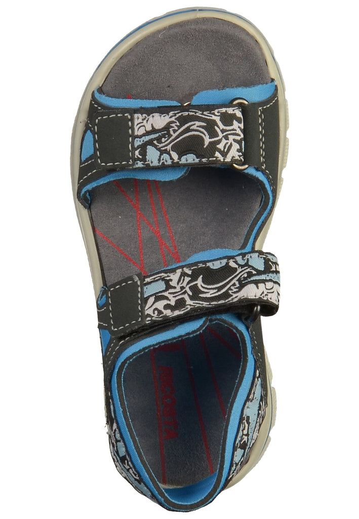 Ricosta Sandalen Lederimitat/Textil Grau/Blau