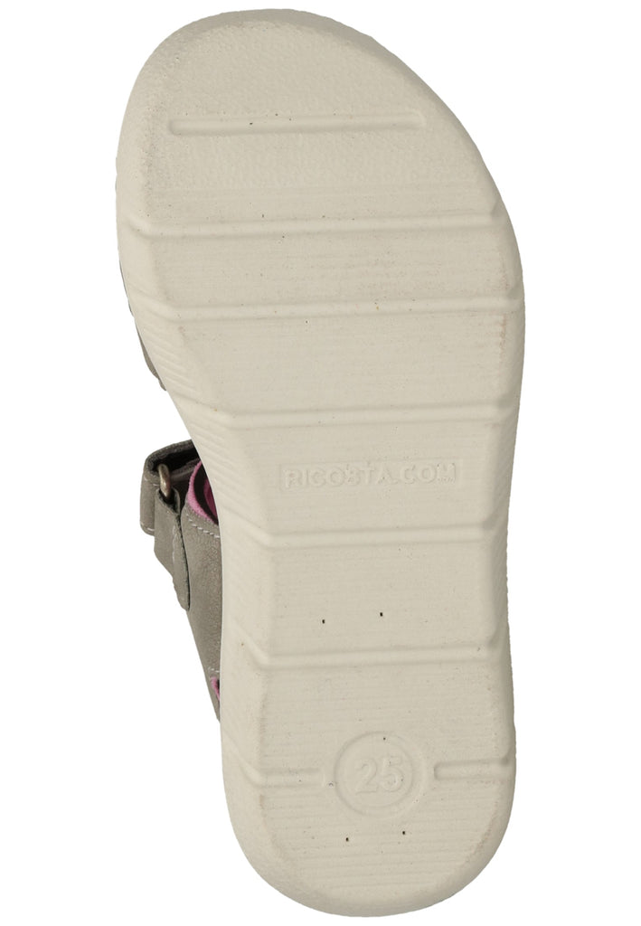 Ricosta Sandalen Lederimitat/Textil Grau/Rosa