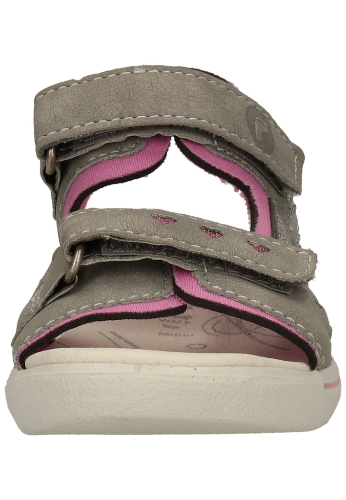 Ricosta Sandalen Lederimitat/Textil Grau/Rosa