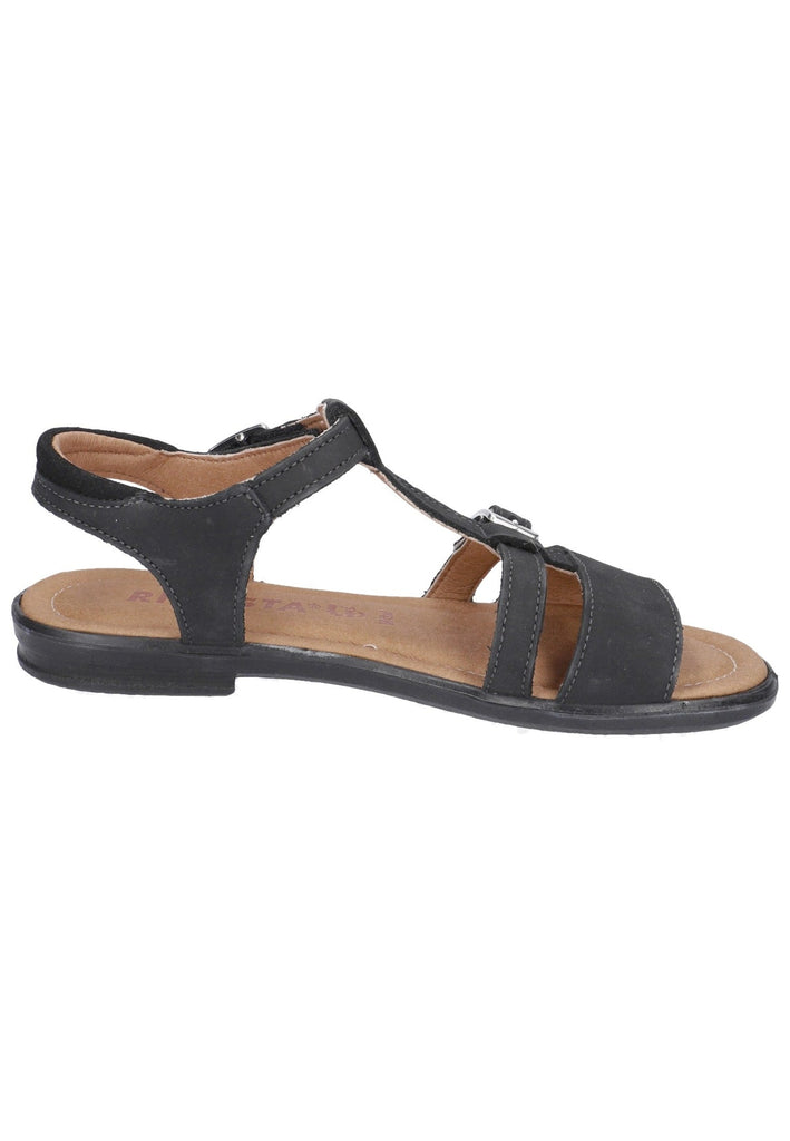 Ricosta Sandalen Nubukleder Schwarz