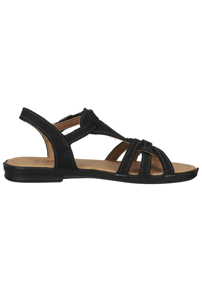 Ricosta Sandalen Nubukleder Schwarz