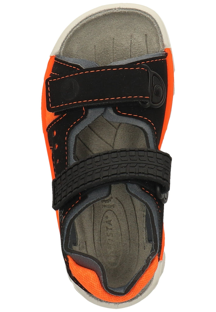 Ricosta Sandalen Synthetik/Textil Schwarz/Orange