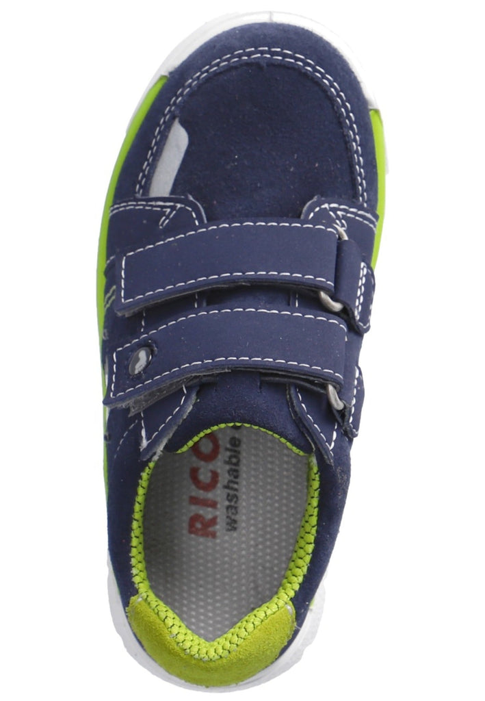 Ricosta Sneaker Leder/Textil Dunkelblau/Grün