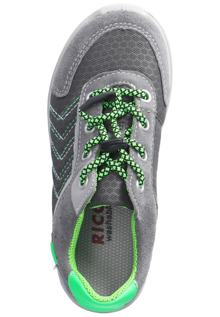 Ricosta Sneaker Leder/Textil Grau/Grün