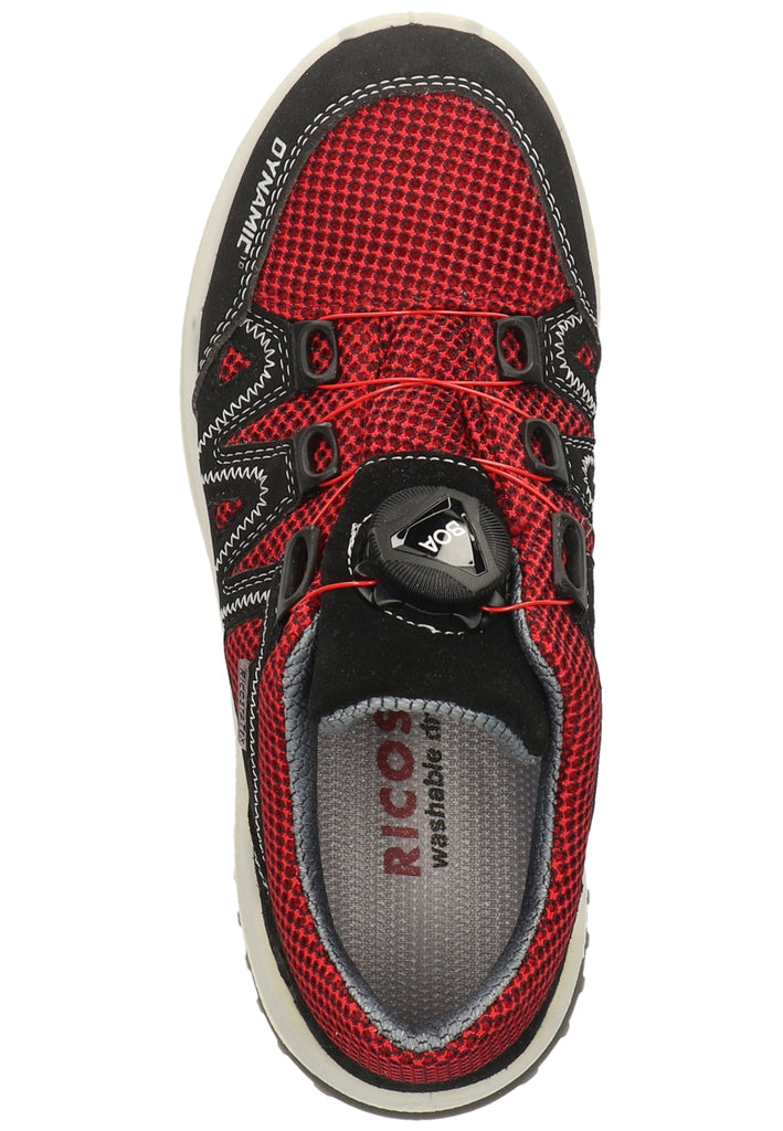 Ricosta Sneaker Leder/Textil Rot/Schwarz