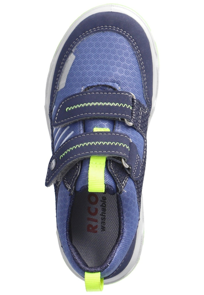 Ricosta Sneaker Lederimitat/Textil Dunkelblau/Grün