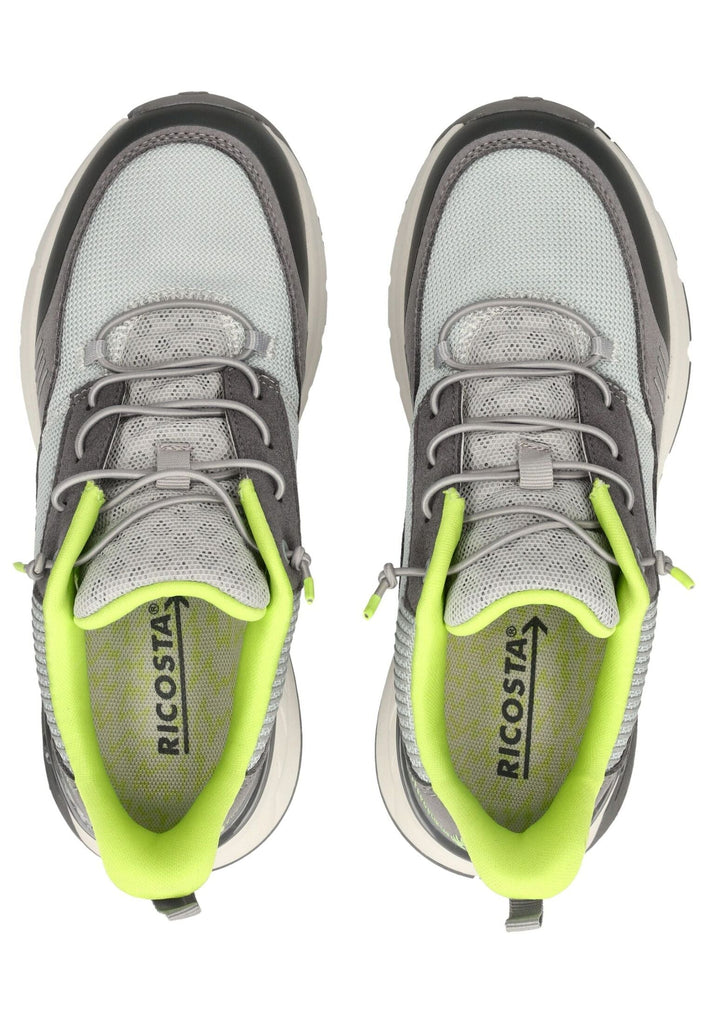 Ricosta Sneaker Lederimitat/Textil Grau/Gelb