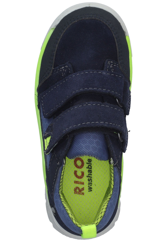 Ricosta Sneaker Veloursleder/Textil Dunkelblau/Grün