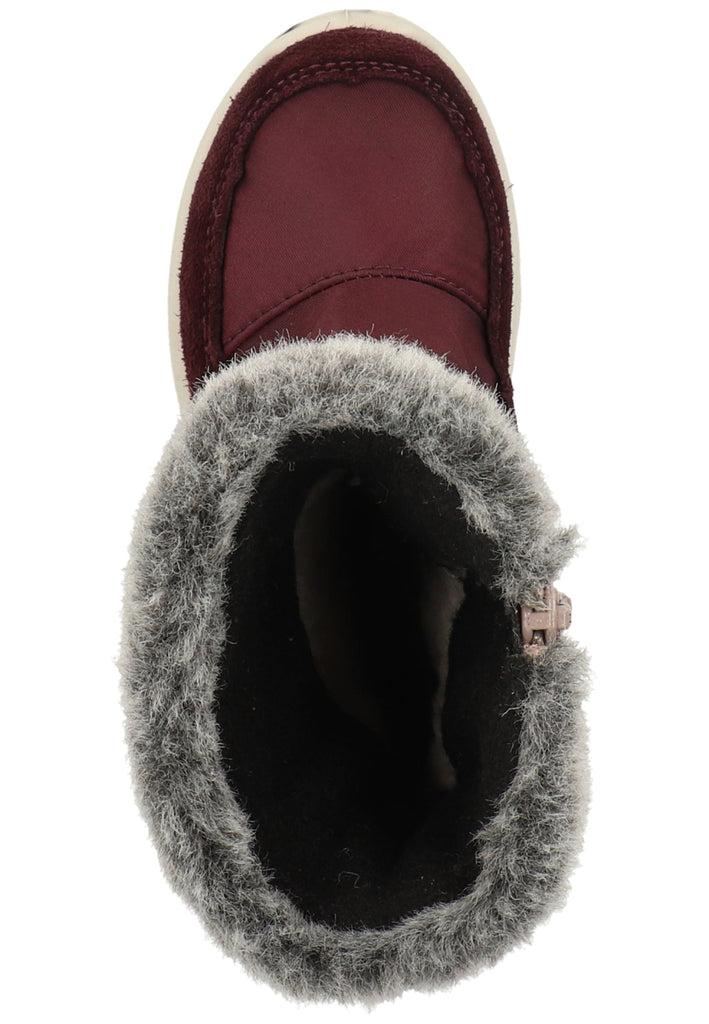 Ricosta Stiefel Leder/Textil Pflaume Warmfutter