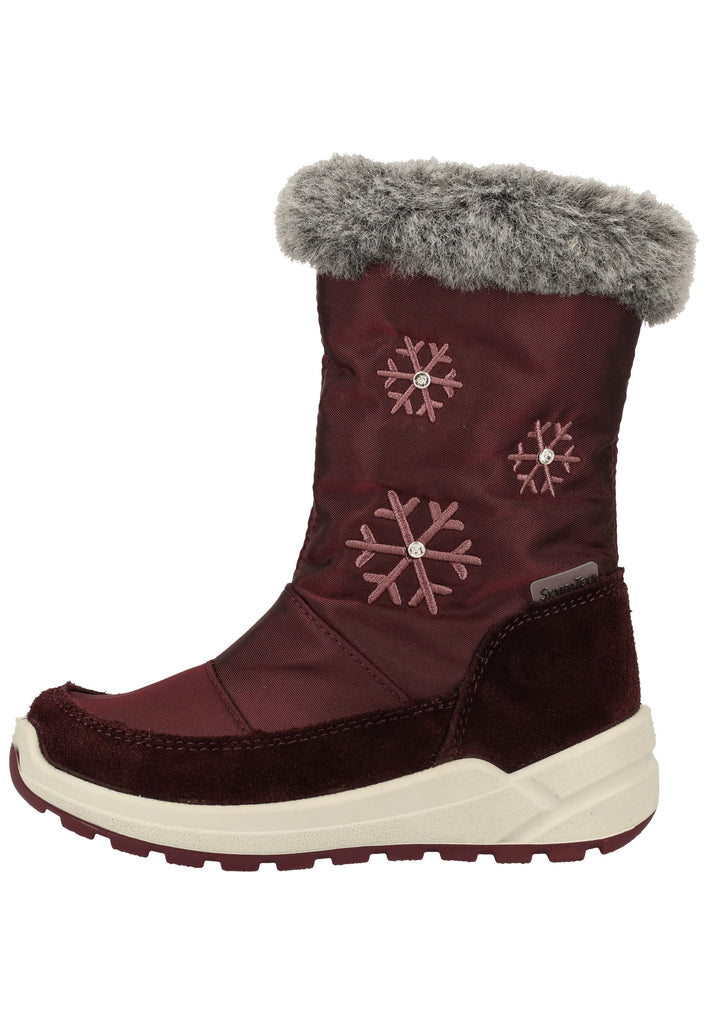 Ricosta Stiefel Leder/Textil Pflaume Warmfutter