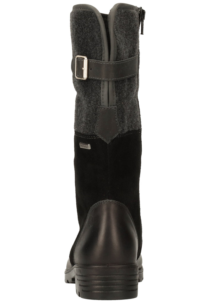 Ricosta Stiefel Leder/Textil Schwarz/Grau