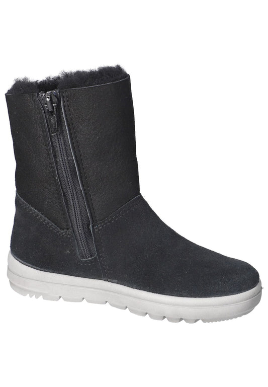 Ricosta Stiefel Veloursleder Schwarz Warmfutter