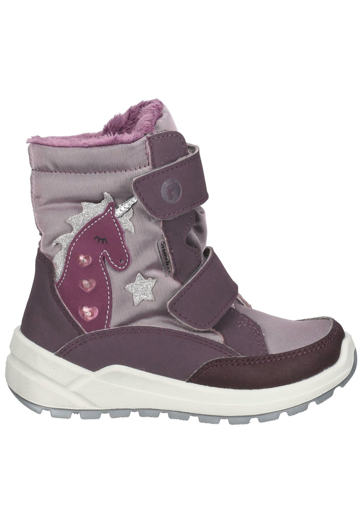 Ricosta Stiefelette Lederimitat Silber/Rosa Warmfutter