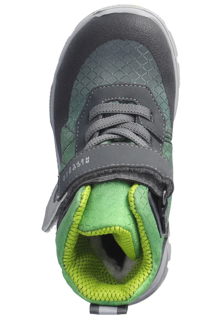 Ricosta Stiefelette Lederimitat/Textil Grau/Grün Warmfutter