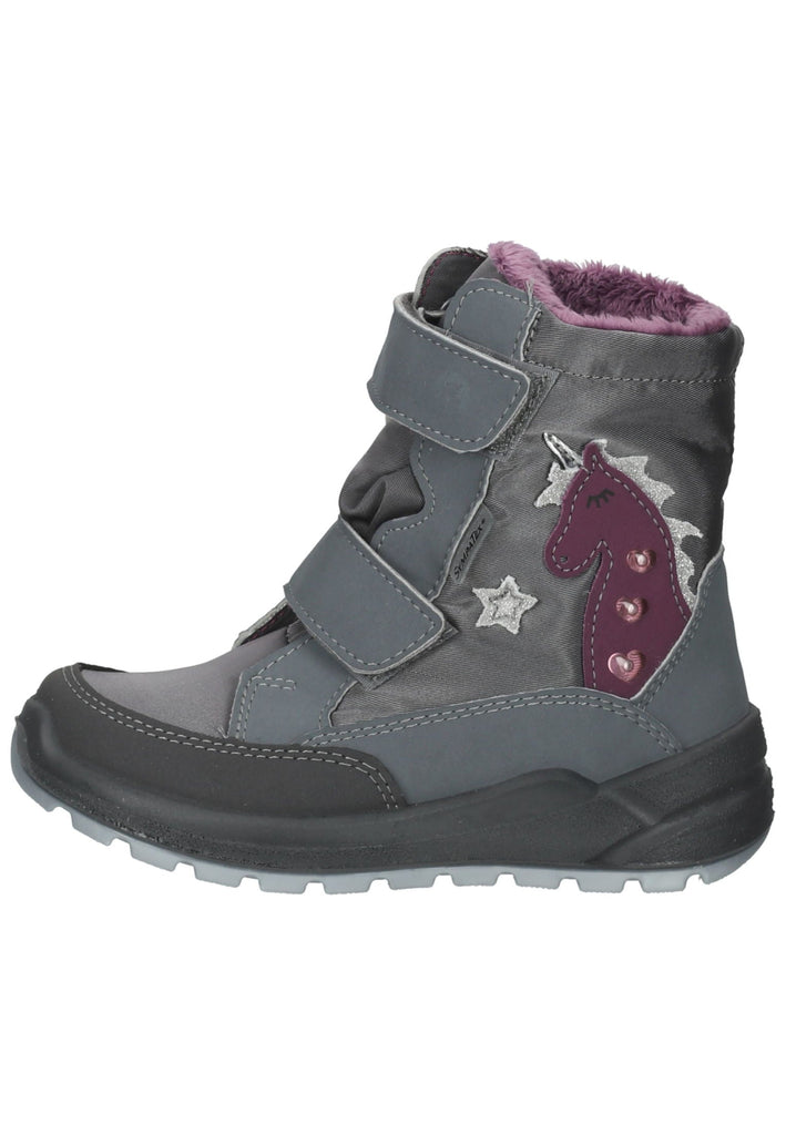 Ricosta Stiefelette Lederimitat/Textil Grau/Pink