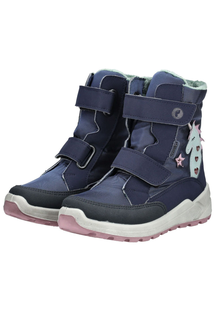 Ricosta Stiefelette Lederimitat/Textil Marine Warmfutter