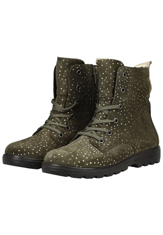 Ricosta Stiefelette Veloursleder Army Warmfutter