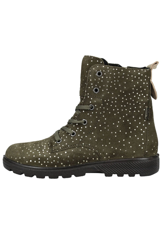 Ricosta Stiefelette Veloursleder Army Warmfutter