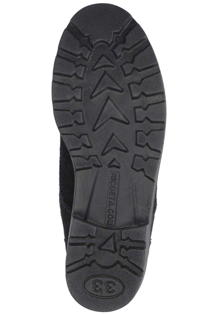 Ricosta Stiefelette Veloursleder Schwarz Warmfutter