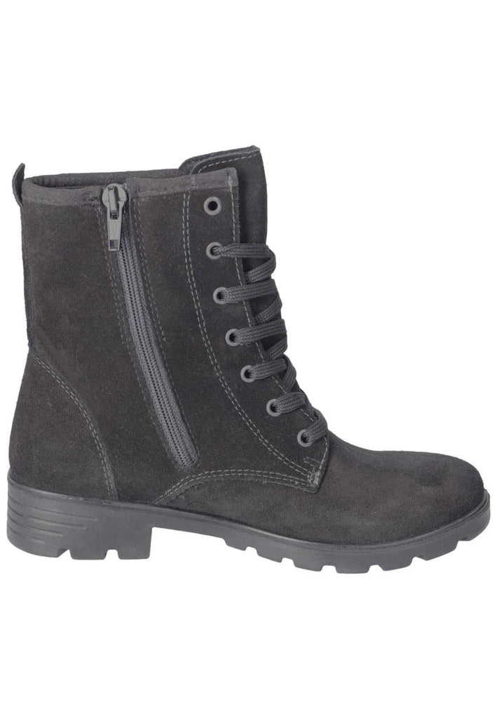 Ricosta Stiefelette Veloursleder Schwarz Warmfutter