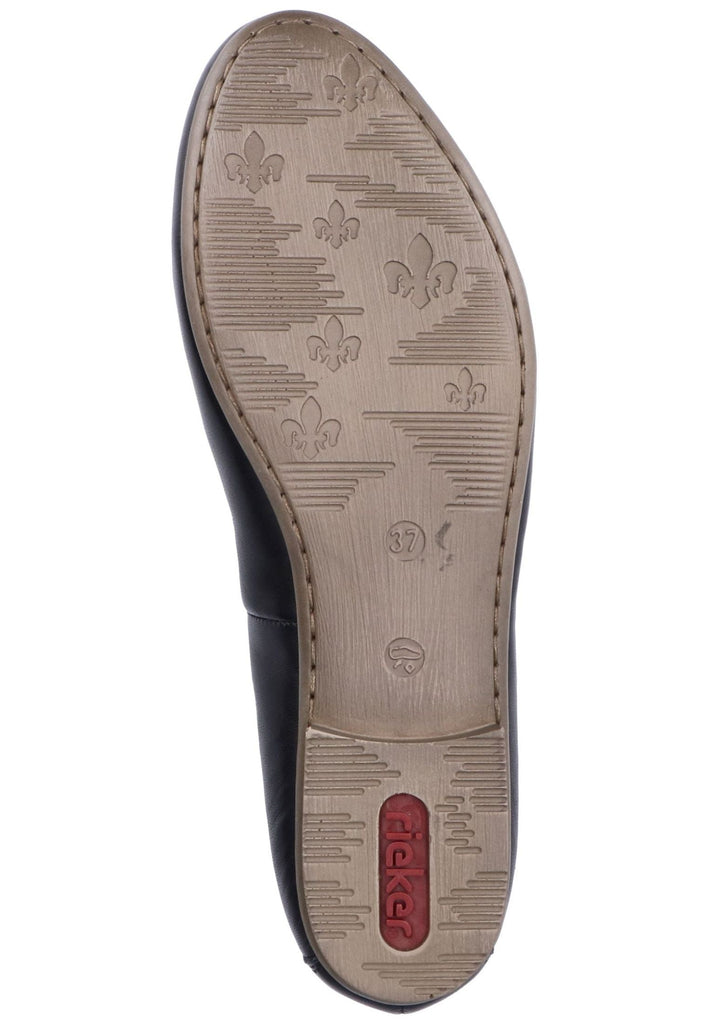 Rieker Ballerinas Glattleder Schwarz