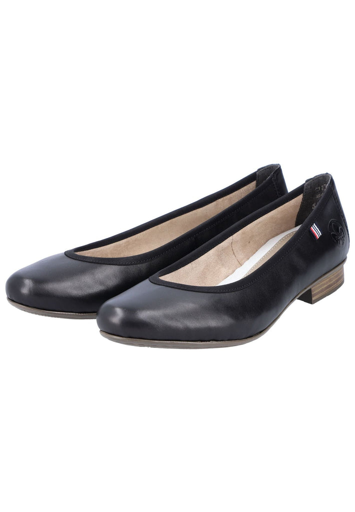 Rieker Ballerinas Glattleder Schwarz