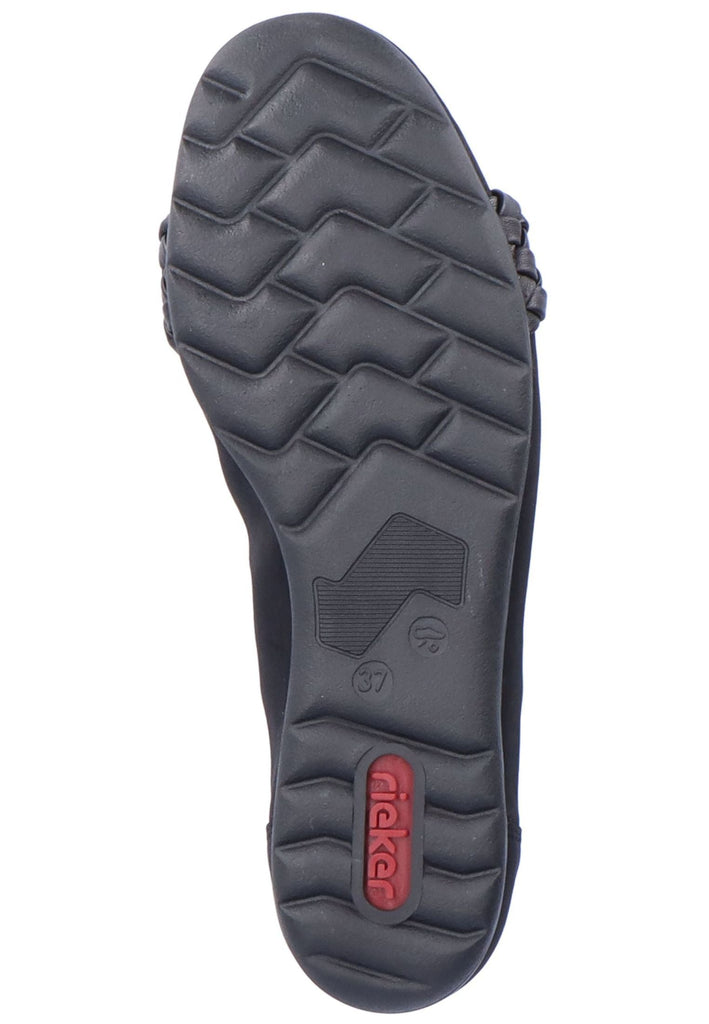 Rieker Ballerinas Lederimitat Schwarz