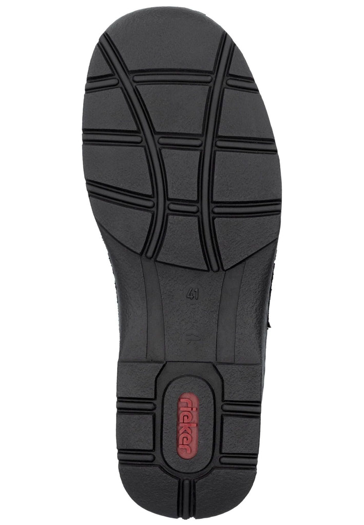 Rieker Halbschuhe Glattleder Schwarz