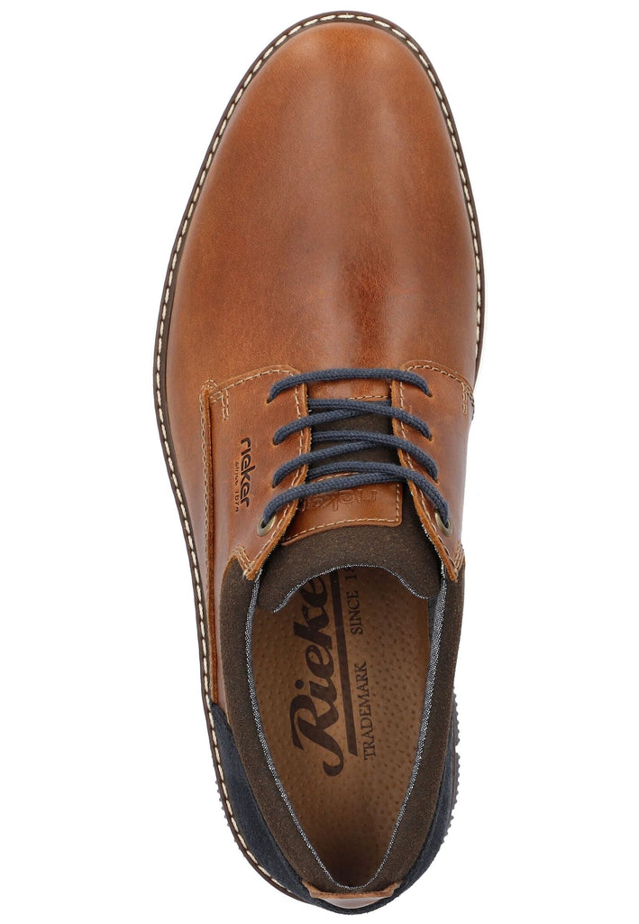Rieker Halbschuhe Leder/Synthetik Braun/Blau