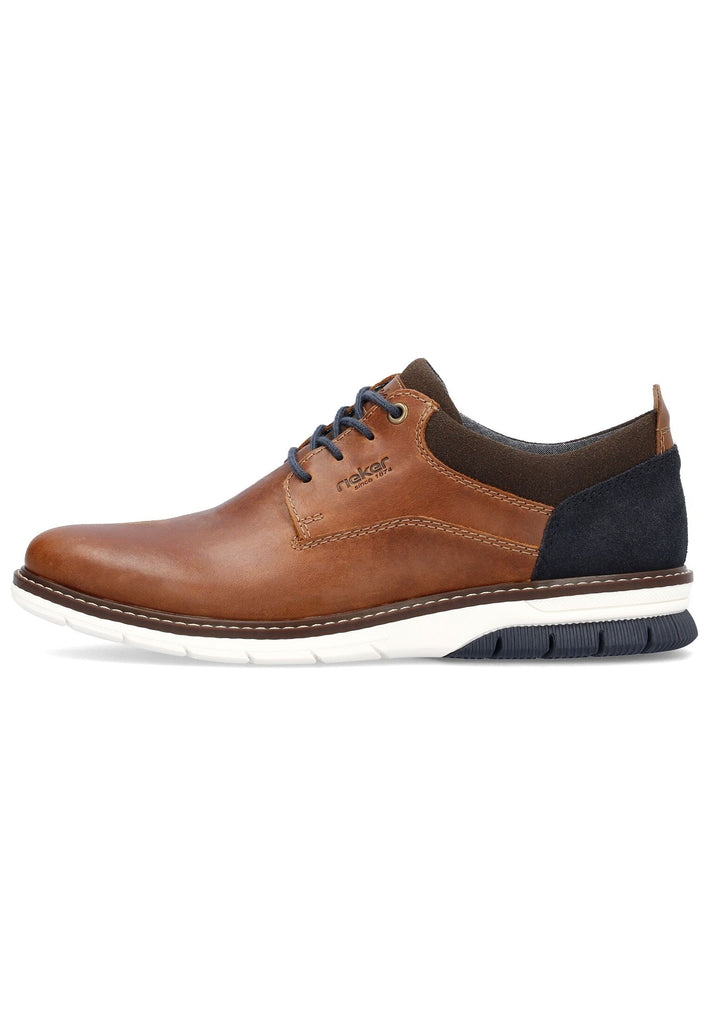 Rieker Halbschuhe Leder/Synthetik Braun/Blau