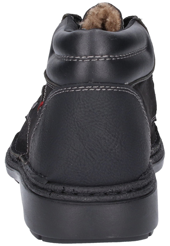 Rieker Halbschuhe Leder/Textil Schwarz
