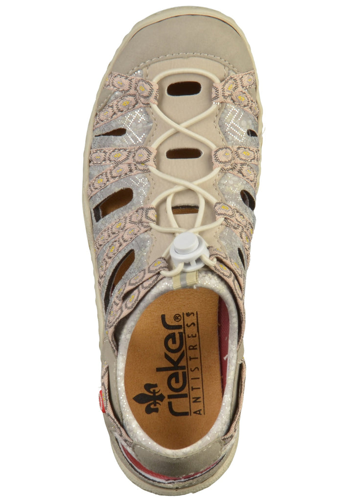 Rieker Halbschuhe Lederimitat Beige