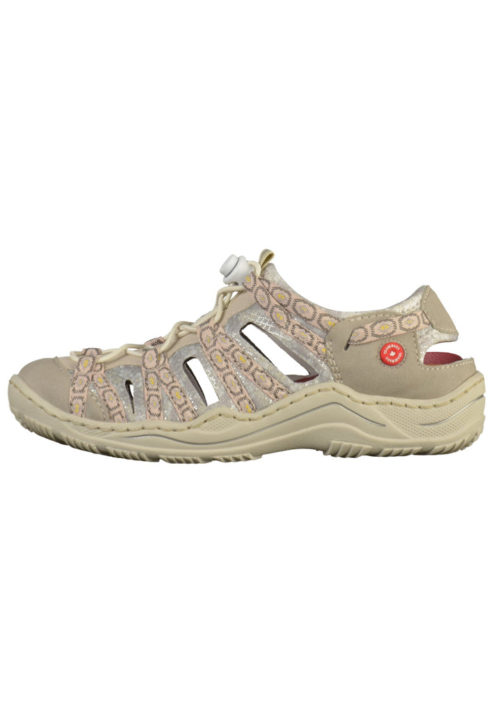 Rieker Halbschuhe Lederimitat Beige