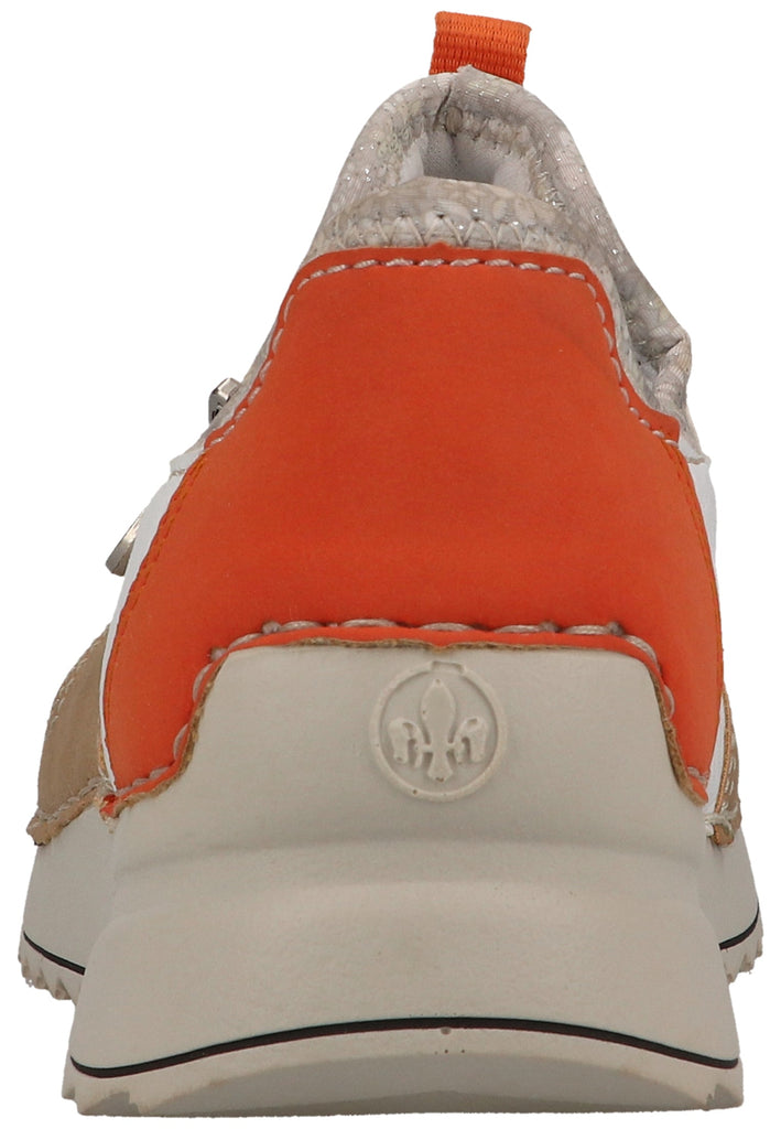 Rieker Halbschuhe Lederimitat Beige/Weiß
